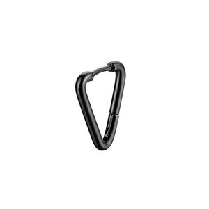 ZOGXIN Triangle Hoop Earrings Gold Stainless Steel Geometric Fashion For Women Men - Product Image 5