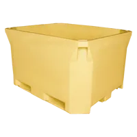Bac de stockage isotherme en plastique rotomoulé robuste de 340 L, grands bacs à poisson pour le transport de poissons vivants et bacs de transport