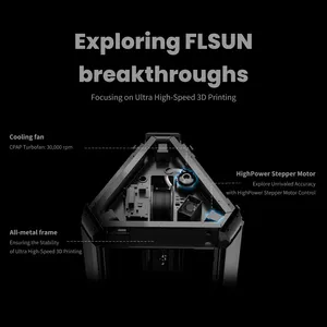 Imprimante 3D <span class=keywords><strong>FLSUN</strong></span> T1 FDM, vitesse maximale de 1000 mm/<span class=keywords><strong>s</strong></span>, surveillance à distance, nivellement automatique complet, compensation des vibrations, imprimante 3D <span class=keywords><strong>FLSUN</strong></span> - Product Image 5