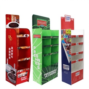 Custom Pop up Snack <strong>Foods</strong> Biscuit Chocolate Paper Display Racks Coffee Bean Display Shelf Cardboard Floor Display <strong>Stand</strong> - Product Image 1