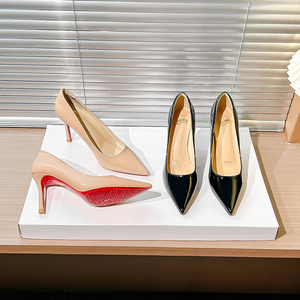 Décolleté Glamour da Donna con Tacco a Spillo in Vernice a Punta per Feste Serali e Matrimoni, <span class=keywords><strong>Scarpe</strong></span> da Sposa Sottili di Alta Qualità in Tinta Unita - Product Image 6