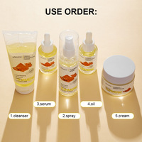 Crème éclaircissante et blanchissante au curcuma pour soins de la peau, marque privée, ensemble de soins au curcuma