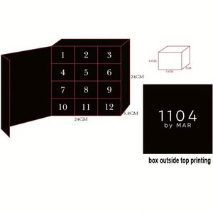Ücretsiz tasarım özel siyah karton hediye kutuları 12/24/25 gün geri sayım manyetik kapatma mat laminasyon için noel Advent - Product Image 2