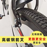 Vélo pliant 20 pouces, roues en alliage de magnésium, cadre rigide, type standard, blanc/noir, roues intégrées, capacité de charge 100 kg