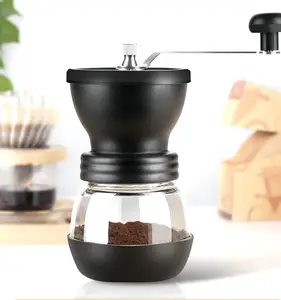준비 수동 세라믹 버 커피 콩 유리 분쇄기 내구성 커피 콩 밀 커피 메이커 주방 도구