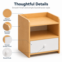 Table de chevet moderne et simple pour la maison, avec rangement sécurisé, petite table d'appoint pour chambre à coucher, armoire de chevet