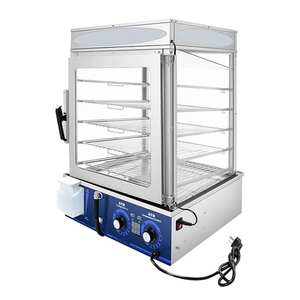 Multi-layer Glass Display Steamer Cabinet Electric Commercial Steamed Bun Warmer for Dumpling Bun - Product Image 2