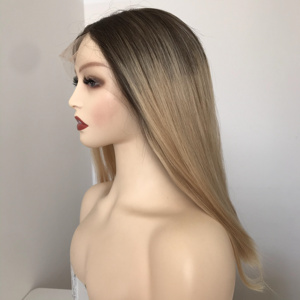 Wig Kosher Pirang Abu-abu dari Pemasok Cina, Wig Rambut Asli Rusia Full Lace, Wig Yahudi Nuansa Keren - Product Image 2