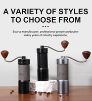 Moulin à café manuel avec 55 niveaux de réglage pour presse française, café filtre, expresso, meule conique en acier inoxydable de 38 mm