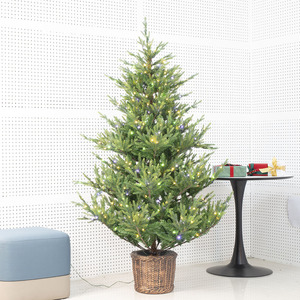 <span class=keywords><strong>Sapin</strong></span> de Noël <span class=keywords><strong>artificiel</strong></span> en <span class=keywords><strong>sapin</strong></span> arctique floqué pré-éclairé de 4.5 pieds avec 70 lumières claires listées UL - Product Image 3