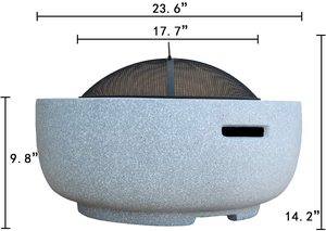 <span class=keywords><strong>2026</strong></span> sıcak satış yuvarlak açık magnieoxide oksit ateş çukuru ahşap yanan Metal bahçe veranda ısıtıcı kase şekline mangal barbekü ızgara - Product Image 5