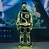 Costume de robot lumineux Tron, combinaison LED, tenue de danse mécanique pour adultes, scène, boîte de nuit, performance