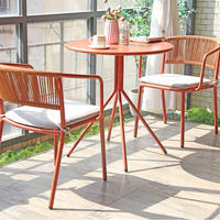 Nouvelle conception de tables rondes centrales, table en acier centrale, meubles de salon, table basse noire