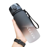 Bouteille d'eau avec logo personnalisé en gros avec infuseur à thé Flip Top étanche sans BPA bouteilles d'eau motivationnelles pour le sport et la salle de sport