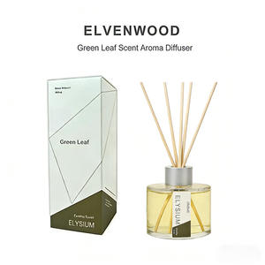 OEM/ODM Bouteille diffuseur de parfum 100 ml écologique à bâtonnets en forme de feuille verte, senteur Orange Apaisante et Rafraîchissante, pour l'aromathérapie et la fragrance d'intérieur - Product Image 2