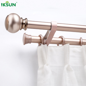 Wholesale Aluminium Alloy Window Accessories Ring Curtain <b>Pole</b> Rod Gold Brackets for Household - Product Image 2
