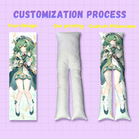Coussin carré personnalisé à jambes séparées pour taie d'oreiller 160x50cm 63x20in Personnage de dessin animé Anime Usage domestique Faible MOQ Fournisseur OEM