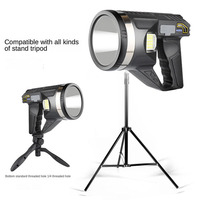 Lampes de poche LED rechargeables haute luminosité Lampes de travail portables rechargées par USB étanches à longue portée avec corps en ABS