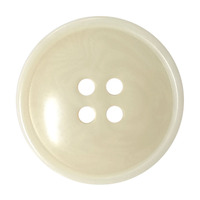 Kancing Resin Imitasi Corozo Warna Ivory Putih 2 Lubang 4 Lubang Bulat untuk Menjahit Kemeja Rajutan Aksesoris Pakaian