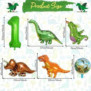 Giant Fire-Breathing Inflatable Dinosaur Number <strong>2</strong> <strong>Balloon</strong> 40 Inch Helium Foil Mylar Birthday Party Decoration - Product Image 6