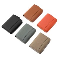 Dompet wanita, kapasitas besar kulit sapi ritsleting dompet koin kulit asli kualitas tinggi penutup ritsleting kartu kredit