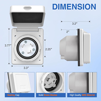 Conector de Alimentación Marino NEMA L5-30 30A 125V, Enchufe Impermeable y Enchufe con Bloqueo Giratorio, Kit de Conector de Alimentación Resistente a la Intemperie para Barcos y Autocaravanas