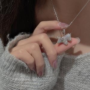 Pendentif en argent pur S925, design de niche, argent instantané, avec zircon cheval du zodiaque chinois, simple, tendance, nouveaux bijoux, breloques - Product Image 2