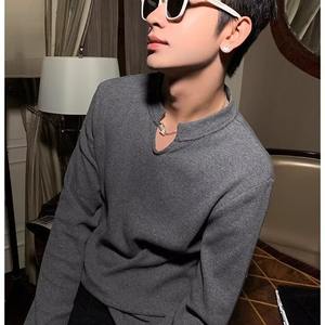 Hot Logo personnalisé hommes décontracté solide à manches longues t-shirts polyvalent respirant en plein air à manches longues t-shirts - Product Image 3