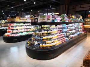 Semi multideck fruta industrial pantalla refrigerador para <span class=keywords><strong>tienda</strong></span> de fruta supermercado de equipos de refrigeración - Product Image 4