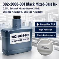 Encre à base d'éthanol noire C q302-2008-001 0,75L pour qCi3200 qCi3300 qCi3500 qCi3650 Encre industrielle premium compatible
