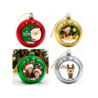 Boules de Noël personnalisées à suspendre Topjlh DIY, ornements vierges pour sublimation, impression personnalisée, boule d'ornement par sublimation