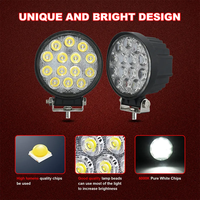 Projecteur de travail LED 4 pouces 50W 6000LM IP68 étanche, faisceau spot et large, 12-24V, pour conduite tout-terrain, voiture, camion, VTT, UTV, SUV