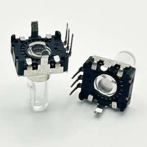 Terwin 3-פין הוביל קודר מוט שקוף 360 מקודד סיבובי אודיו תואר עם מתג כפתור - Product Image 5