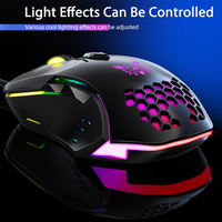 ONIKUMA CW902 Mouse Gaming Berkabel 6400DPI RGB Dapat Disesuaikan 7 Tombol Dapat Diprogram Mouse USB Ergonomis Sarang Lebah untuk PC Laptop