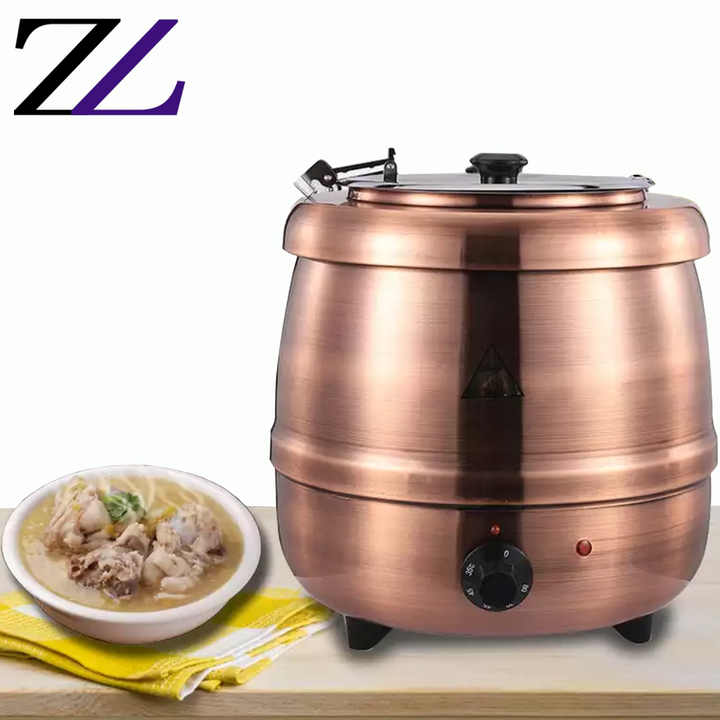Buffalo Suppenkessel 6,5 L – Elektrischer Warmhaltebehälter 300W GH227 Für Die Gastronomie – Schwarz