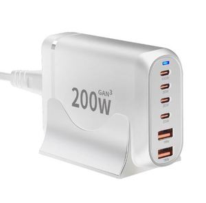 เครื่องชาร์จแกลเลียมไนไตรด์200วัตต์รองรับ5V9V12V15V20V ชาร์จเร็วสำหรับระบบ iOS Android ที่ชาร์จหลายพอร์ต - Product Image 4