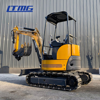 Mini-excavatrice compacte LTMG de 3 tonnes, excavatrice hydraulique sur chenilles avec chenilles en caoutchouc pour la construction agricole