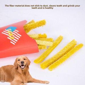 ของเล่นเคี้ยวสำหรับแมวและสุนัข รูปทรงเฟรนช์ฟรายส์ ทำจากใยบวบธรรมชาติ ปลอดภัย ไม่กันน้ำ ช่วยขัดฟัน บรรจุในถุง OPP - Product Image 4