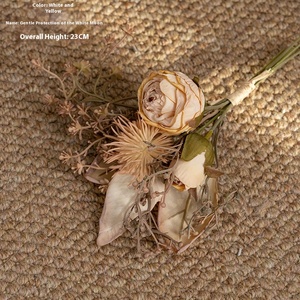 Ramo de Rosas Artificiales Estilo Ins, Hecho a Mano, con Bordes Quemados, para Decoración del Hogar, Navidad y Halloween - Product Image 6