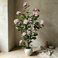 Produsen Tanaman Bonsai Artifisial 180cm, Bunga Hydrangea Buatan, Tanaman Pot, Langsung dari Pabrik, untuk Dekorasi