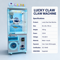 Machine à griffes commerciale à monnayeur avec éclairage LED, jeu de grue à prix pour opérateurs d'arcades et centres de divertissement familial