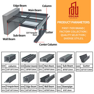 Fenêtres et portes en alliage d'aluminium, véranda et solarium avec toit en verre isolant, cour de la maison, <span class=keywords><strong>protection</strong></span> contre les termites, solarium - Product Image 5