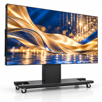 Écran LED pliable et mobile de 135 pouces P1.56, grand écran LED sans soudure sur roues pour banquets d'hôtels de prestige et événements annuels en intérieur