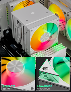 Refroidisseur d'air pour processeur ARGB en gros upHere, 6 caloducs, double ventilateur PWM 120 mm, dissipateur thermique silencieux pour AMD AM5 Intel LGA 1700 1851 1200 - Product Image 4