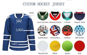 Camiseta de hockey sobre hielo barata OEM de malla Birdseye, ropa urbana, logotipo personalizado, bordado de sarga, uniforme de hockey sobre hielo por sublimación - Product Image 5