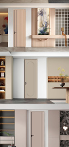 Puerta Interior Minimalista de Madera Maciza, Apertura Manual, Aislamiento Acústico, Superficie Acabada - Product Image 3