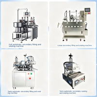 Machine de remplissage et de scellage linéaire entièrement automatique à dose unique pour cosmétiques, huiles essentielles, tubes souples à cinq rangées, scellage par ultrasons