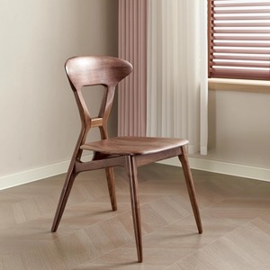 Nordic Minimalist Solid Wood <b>Dining</b> <b>Chair</b> North American Black Walnut Stable Design For <b>Dining</b> Room - Product Image 2