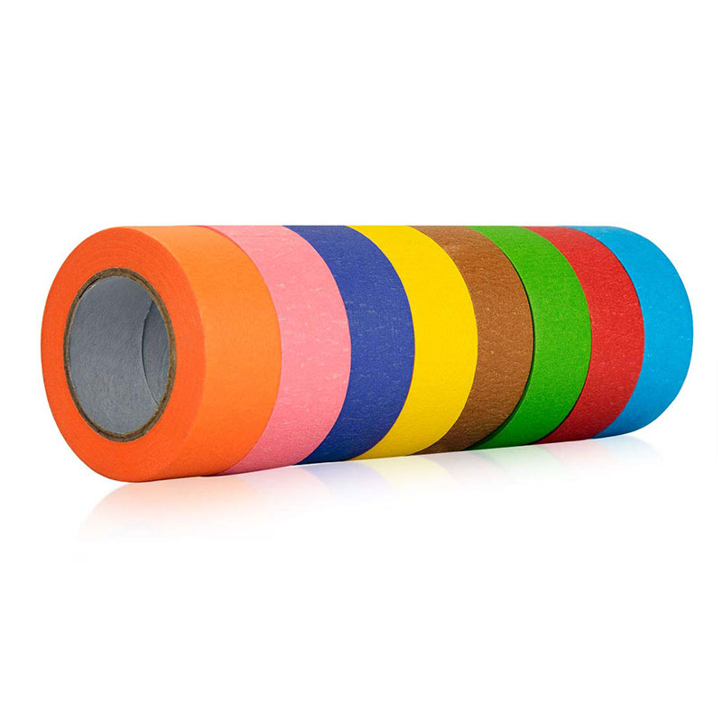 High Quality Multi-Purpose Office Masking Tape Rubber Glue OEM Colorful Paper Crepe Usage Pressure Sensitive Adhesive