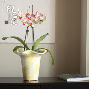 Vaso per Fiori in Ceramica Creativo a Tre Colori, Stile Moderno Minimalista di Lusso per Composizioni Floreali - Product Image 4